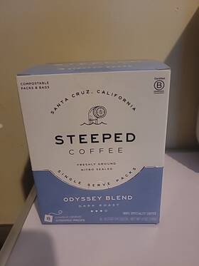 Steeped Coffee 850541008672 Organic Odyssey Blend 8ct
