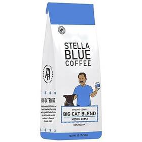 Stella Blue 840265460184 Fresh Ground Coffee - Big Cat Blend 100% Arabica Medium Roast Ethically &