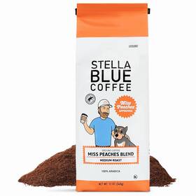 Stella Blue 840368331398 Ground Coffee Miss Peaches Blend Medium Roast Fresh 100% Ara