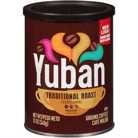 00043000716021 Sun Maid Yuban Traditional Medium Roast Ground Coffee 12 Oz Canister