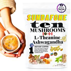 1011cafe-d Sundafone Mushroom Coffee 12 Adaptogenic Instant