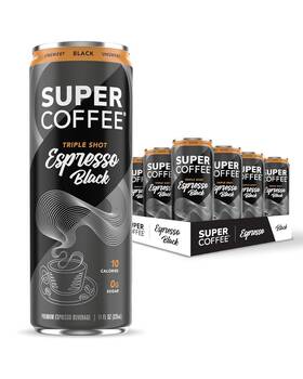Super Coffee 445044747772 Iced Keto Triple Shot Black 11 Fl Oz 12 Pack