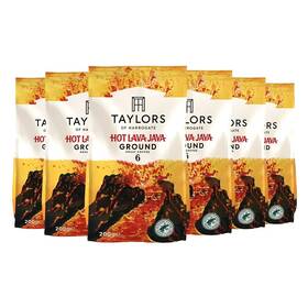 Taylors Of Harrogate 010357197358 Hot Lava Java Ground Coffee 6 X 200g Bags