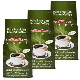 Tazah 603051871232 3 Pack Lebanese Coffee With Cardamom 16 Oz 454g Ground Blend