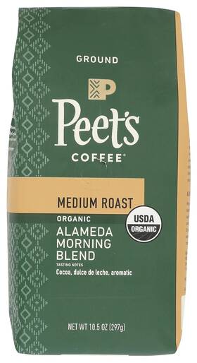 & Tea 0785357024878 Organic Alameda Morning Blend Medium Roast Coffee 10.5 Oz