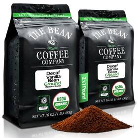 33137020204 The Bean Coffee Company Organic Water Processed Decaf Vanilla Medium Roast