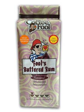 The Coffee Fool 848101009931 Coarse Grind Fools Decaf Buttered Rum 12 Ounce