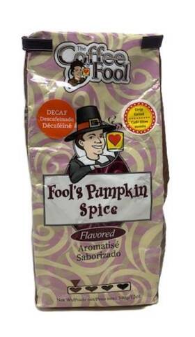 The Coffee Fool 848101011132 Decaf Pumpkin Spice Flavored Ground By Fool- Light Roast 07/24