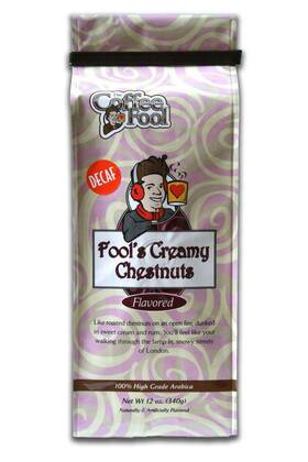 The Coffee Fool 848101014720 Perk Grind Fools Decaf Creamy Chestnuts 12 Ounce