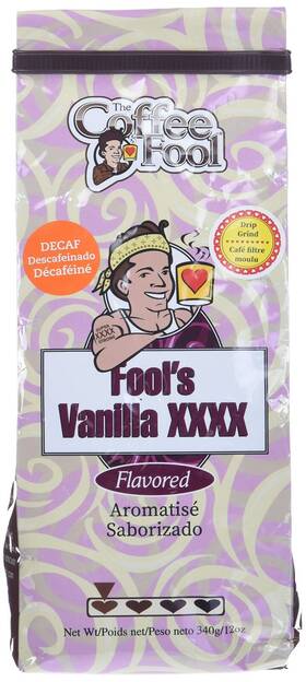 The Coffee Fool 848101016335 Fools Decaf Vanilla Xxxx Drip Grind