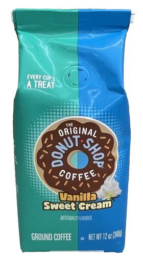 The Original Donut Shop 611247408230 Vanilla Sweet Cream Ground Coffee 12 Oz