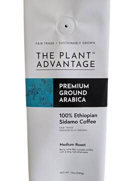 The Plant Advantage 198168206072 Organically Grown Fair Trade Certified Ethiopian Sidamo Coffee Ground Be