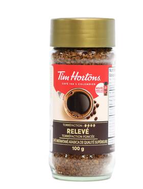 Tim Hortons 063209146429 Dark Roast Instant Coffee 100% Colombian 100g/3.5 Oz. Jar