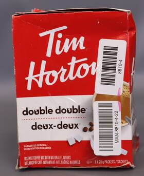 8x28g Tim Hortons 063209168810 Double Instant Coffee Mix 8x28g/1oz. Imported From Canada