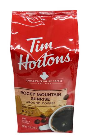 Tim Hortons 063209217815 Rocky Mountain Sunrise Ground Coffee 12 Oz