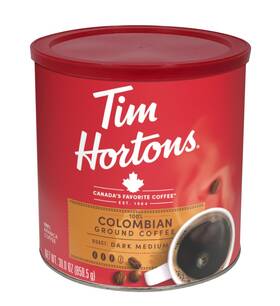 Tim Hortons 063209232047 Colombian Ground Coffee 30 Oz Can