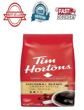 159852 Tim Hortons 100% Arabica Original Blend Medium Roast Ground Coffee 24 Oz Bag New