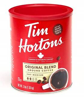 Tim Hortons 445029710722 100% Arabica Medium Roast Original Blend Ground Coffee 3 Pound Can