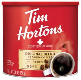 Tim Hortons 744759448477 Original Blend 100% Arabica Ground Coffee Can 30 Ounces