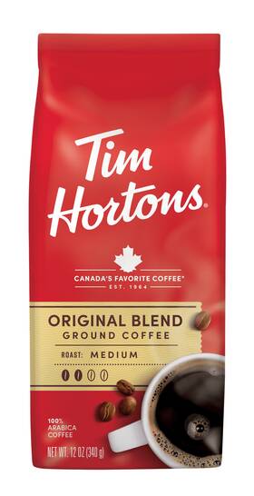 Tls America Inc. 445009482489 Tim Hortons 100% Arabica Original Blend Medium Roast Ground Coffee 24 Oz Bag