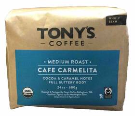 Tony S Coffee 750339750076 Cafe Carmelita Medium Roast Whole Bean 24oz C