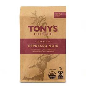 Tony S Coffee 750339758096 Espresso Noir Dark Roast Whole Bean 12 Oz