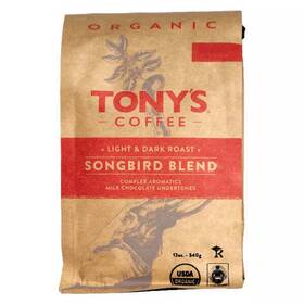 Tony S Coffee 750339782091 Songbird Blend Whole Beanmedium Roast 12 Oz