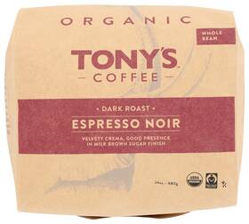 Tonys Coffee 750339758072 Espresso Noir Whole Bean 24 Oz Pack Of 8
