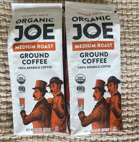 71740 Trader Joe S 2 Packs Organic Medium Roast Ground Coffee 14 Oz Each Pack