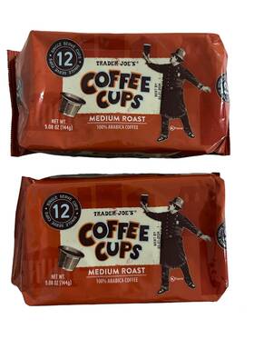 Trader Joes 313045964986 Coffee Cups Medium Roast 100% Arabica 5.08 Oz. Pack Of 2