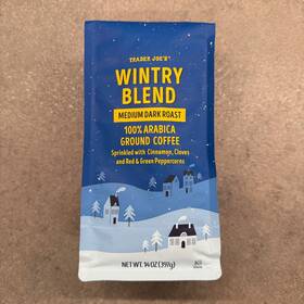 Trader Joes 762111717665 Seasonal Wintry Blend Medium Dark Roast 100% Arabica Ground Coffee