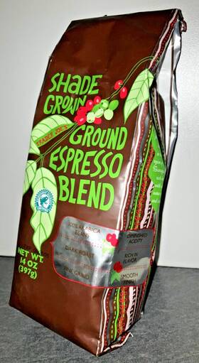97761 Trader Joes Shade Grown Ground Espresso Blend Fine Grind Dark Roast 14 Oz