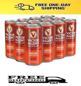 Trilliant Food & Nutrition Llc 313112195107 Victor Allens Coffee Mocha Iced Canned Latte 8oz Cans 12 Pack Fresh