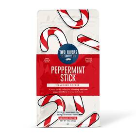Two Rivers Coffee 810683028334 Peppermint Stick Ground 10 Ounce Bag