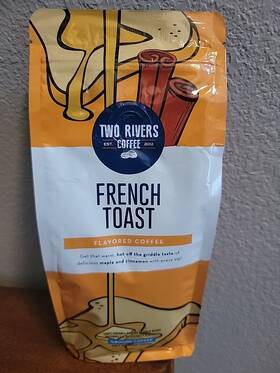 Two Rivers Coffee 852947006351 French Toast Flavored Ground 10oz Bag Arabica Beans