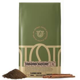 Unique Coffee Roasters 852421000905 Cinnamon Hazelnut Flavored Ground 1 Lb 16 Oz Bag Medium Roast 100