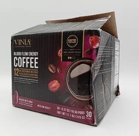 Vinia 693493065443 Blood Flow Energy 30 Pods - Medium Roast Red Grape Piceid Infused 7/26