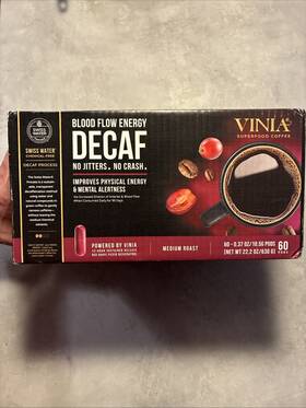 Vinia 797725112469 Blood Flow Energy 30 Pods - Medium Roast Red Grape Piceid Infused 7/26
