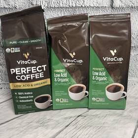 Vitacup 850012316954 3- 10oz Perfect Low Acid And Organic Pure Chemical Free Whole Bean Coffee