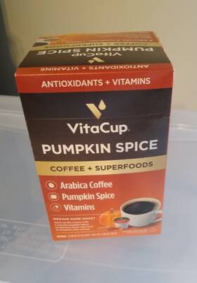 Vitacup 850036288596 Pumpkin Spice 10 Kcups Medium Dark Roast