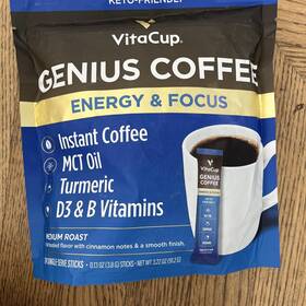 Vta31605 Vitacup Genius Instant Coffee Sticks Medium Roast 24 Single-serve 0.13 Oz