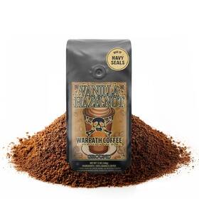 Warpath Coffee 860009974388 Light Roast Ground Vanilla Hazelnut Blend High Caffeine Extra Stron