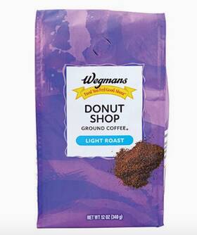 Wegmans 077890496640 Donut Shop Light Roast Ground Coffee 12 Oz Ships Free