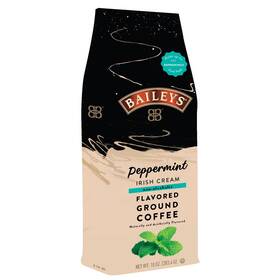 White Coffee 024515308475 Baileys Peppermint Irish Cream Flavored Medium Roast Ground - 10oz Bag