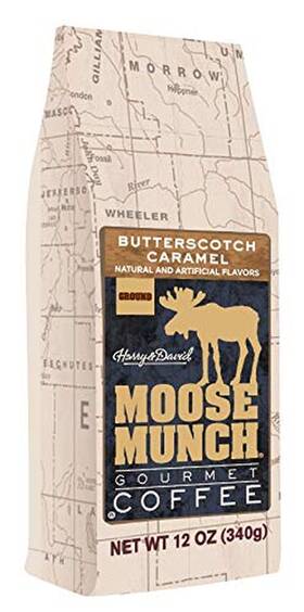 White Coffee Company 445054739798 Moose Munch By Butterscotch Caramel 12 Oz Bag
