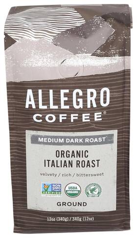 Whole Foods Market 744759617613 Allegro Coffee Organic Italian Roast Ground 12 Oz