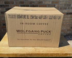 71131115 Wolfgang Puck 150 Filter Packs 4.7 Lbs Signature Coffee Oct 2027 Hotel In-room