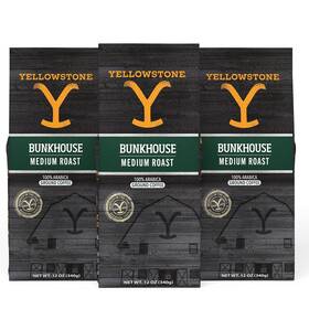 Y Yellowstone 860009692091 Bunkhouse Medium Roast Coffee 100% Arabica Ground 36 Oz