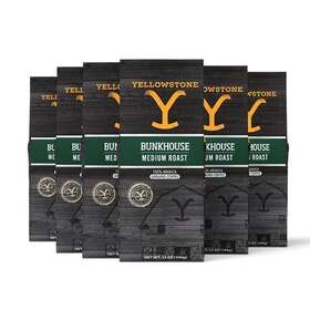 Y Yellowstone 860009692121 Bunkhouse Ground Coffee 100% Medium Roast Arabica Beans - Nutty S
