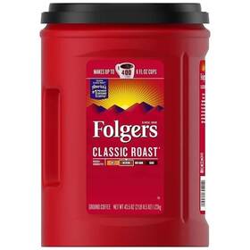 Yesmoo 850061960542 Folger Classic Roast Ground Coffee 43.5 Oz. - 1 Pack